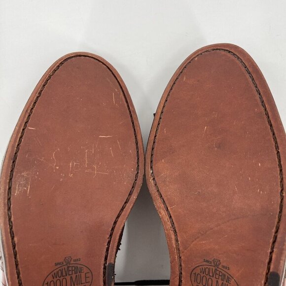 Wolverine Wickham 1000 Mile Wingtip Oxford Dress Shoes Brown Men Size‎ 8D - Picture 11 of 11